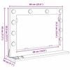 Rectangular Vanity Mirror in Artisan Oak Finish 60 x 45 x 18 cm