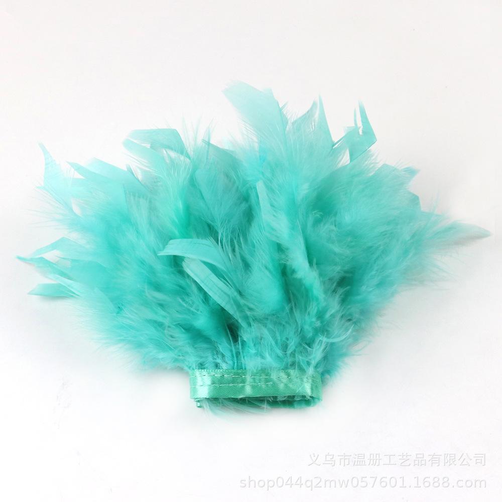 Feather Turkey Feather Lace Car Doll Decorative Fire Piece Cloth Edge Feather Handmade Dress Skirt Material