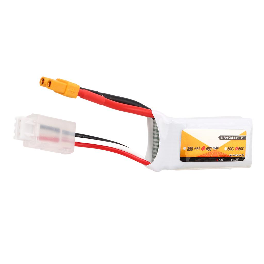 450mAh Lipo Battery 60C Discharge Rate 7.4V 2S XT30 Plug Power for RC Vehicles Aircraft