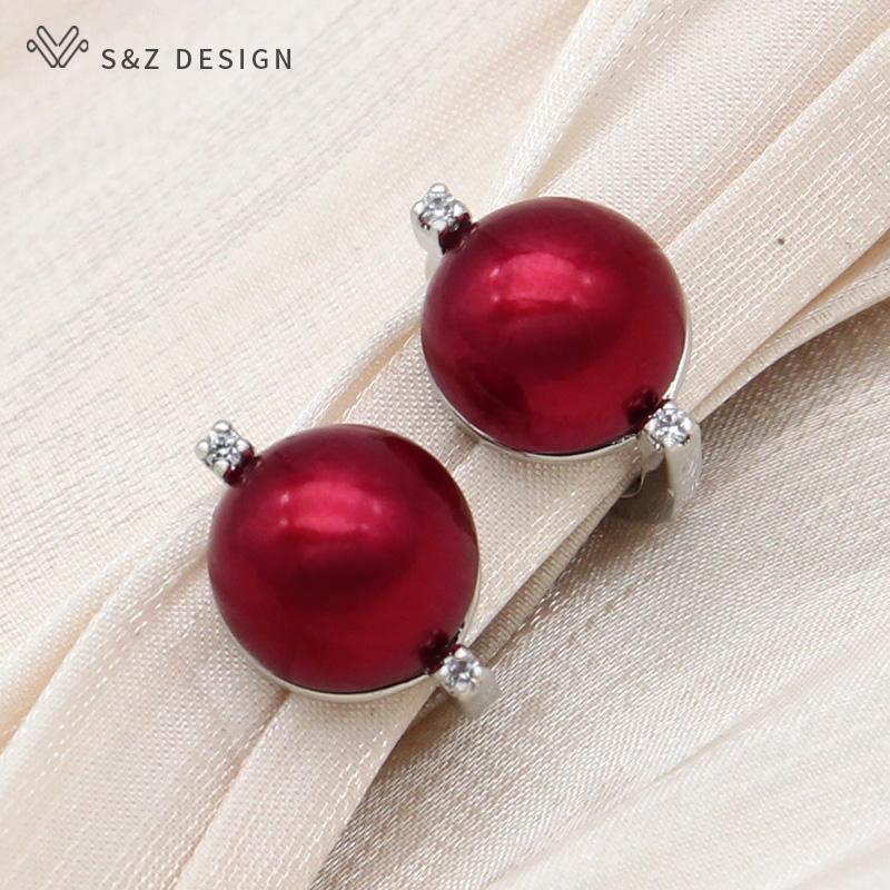 Модные круглые серьги-капли с искусственным жемчугом для женщин, свадебные серьги розового золота с кубическим цирконием, ювелирные изделия