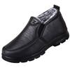 Winter Men's Ankle Boots Plush Warm Anti Slip Waterproof Cotton Shoes Comfortable Lightweight Outdoor Men Shoes
