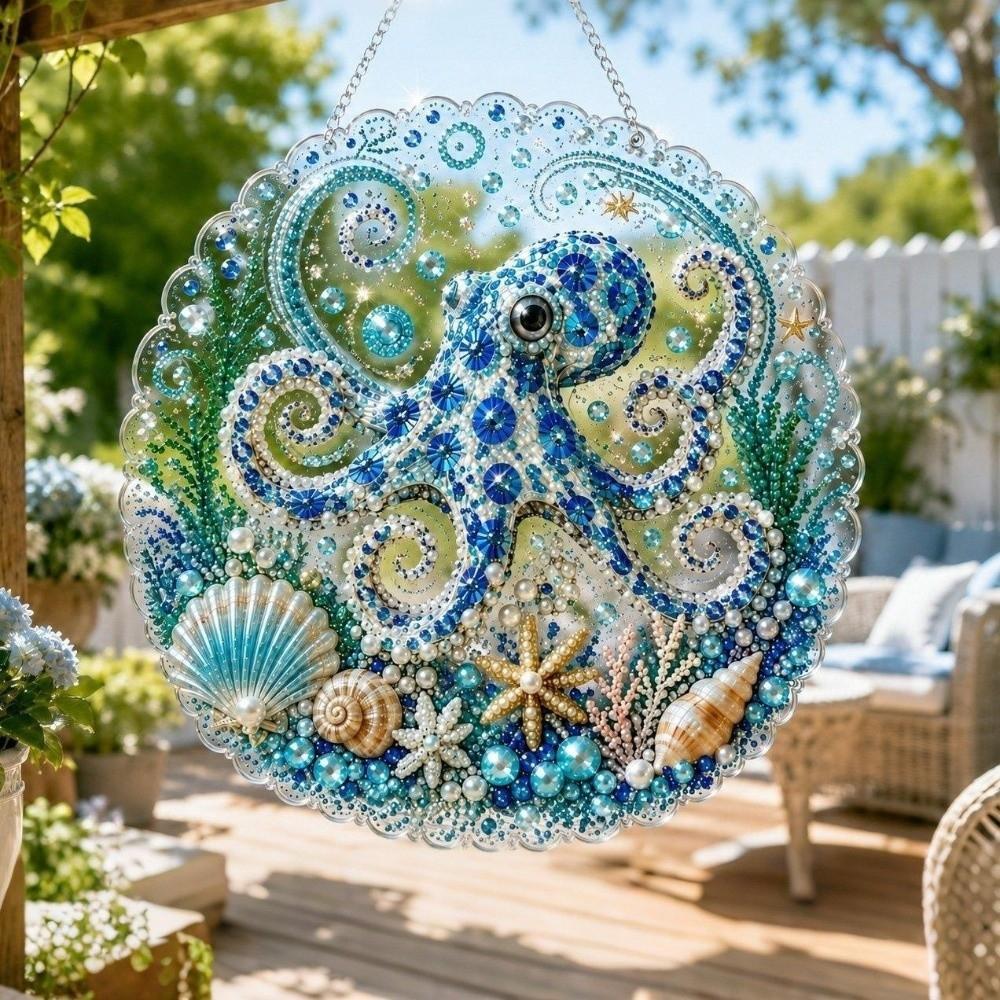 Sparkling Finish Painting Kits Special Shaped Art Coastal Window Decor