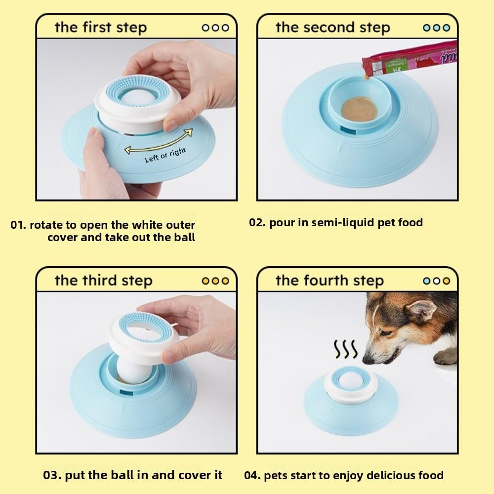 Non-Tipping Design Yogurt Licking Plate Without Battery Slow Feeder Lick Toys  Cat Feeding