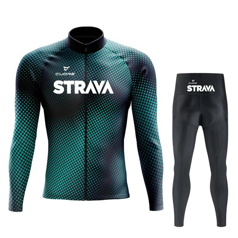 Long Sleeve Cycling Jersey Set Unisex Quick Dry Bicycle Wear Road
