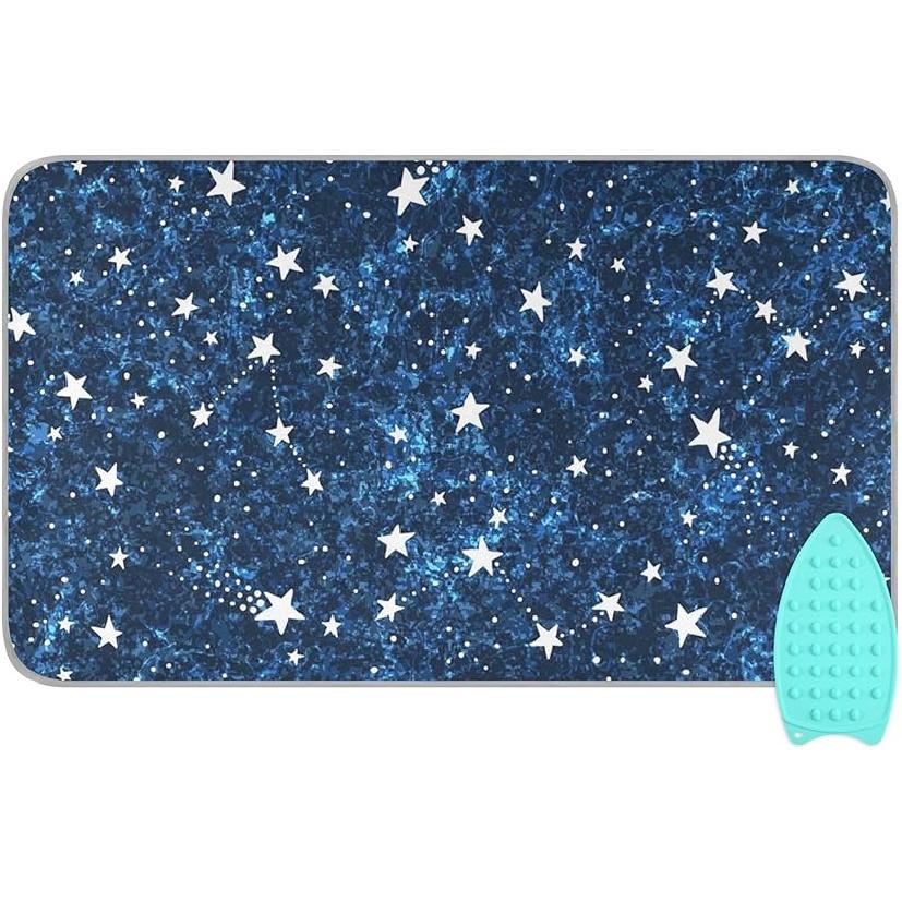 Коврик для глажки для стола Портативное дорожное одеяло для глажки Чехлы для гладильной доски Коврик для прессования Подушки для термопресса 27,6x47,2 дюйма Серые цветы