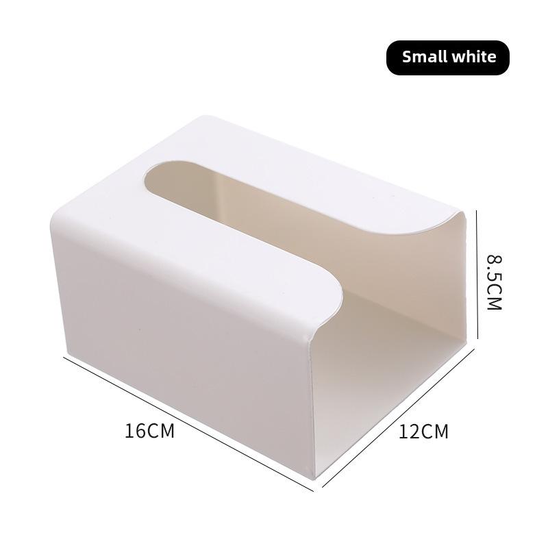 Пластиковая настенная коробка для салфеток, самоклеящаяся, без проколов, держатель для бумажных полотенец, перевернутый вверх дном, экономящий место контейнер для салфеток для ванной комнаты
