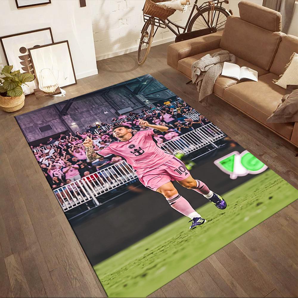 Messi 220 Floor Rug Office Rug Perfect for Entryway Kitchen Dormitory Study room Antislip Carpet Decorate Offices Birthday/Christmas Gift