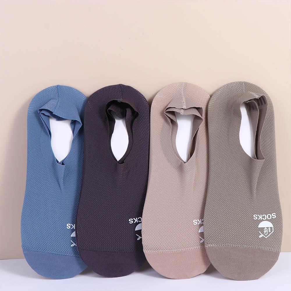 Fashion Simple Breathable Invisible Comfortable Sock Slippers Mesh Socks Man Socks Solid Color