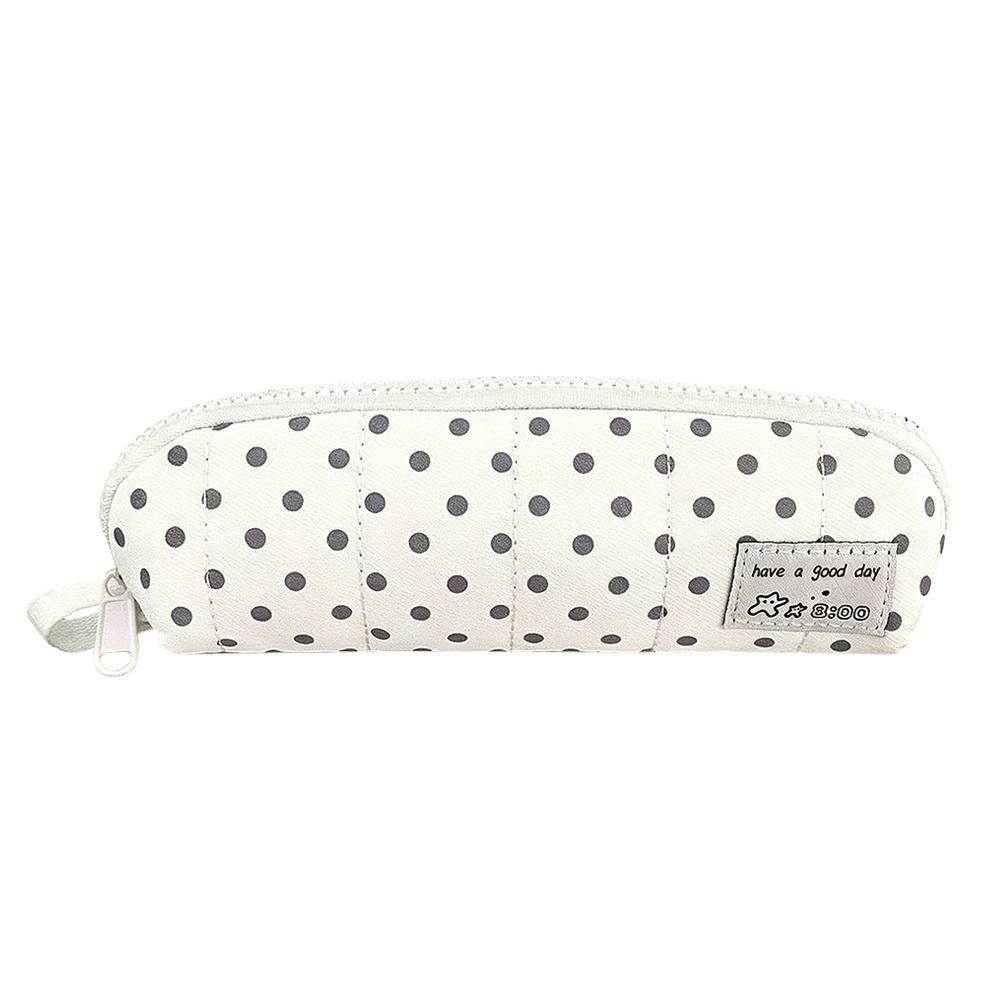 Polka Dot Design Pen Bag Portable Pencil Pouch Stationery Organizer  School Supplies