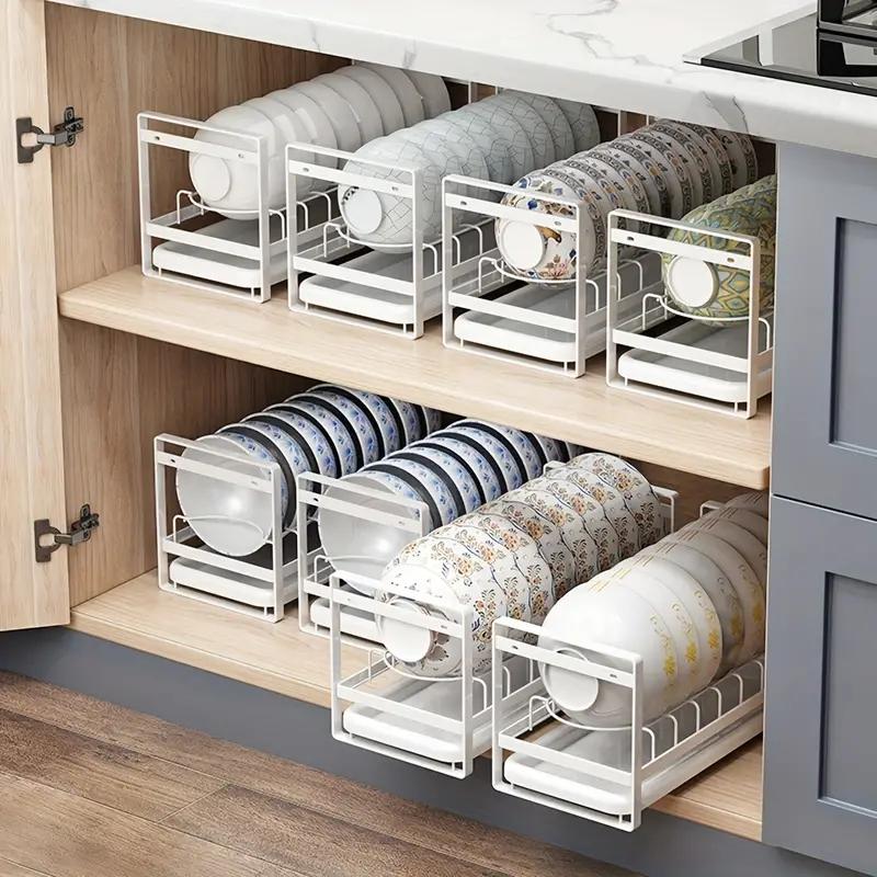 Стеллаж для сушки посуды большой емкости на столешнице, бытовой однослойный органайзер для хранения посуды, для кухонной стойки, полка для шкафа