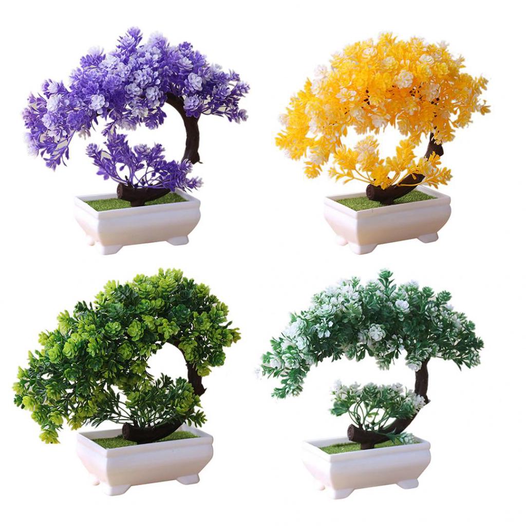 Simulation Fake Potted Bonsai Tree Artificial Plant Desk Ornament Home Decor