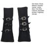 1 Pair Cosplay Gloves Adjustable Buckles Fingerless Anti-slip Solid Color Performance Sleeves Punk