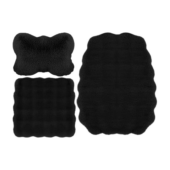 Утолщенные плюшевые подушки для автомобильных сидений, мягкие, пушистые, теплые, нескользящие чехлы для передних и задних сидений