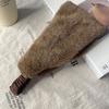 Elastic Hairbands Solid Color Turban Hat New Fluffy Plush Headband  Daily Wear