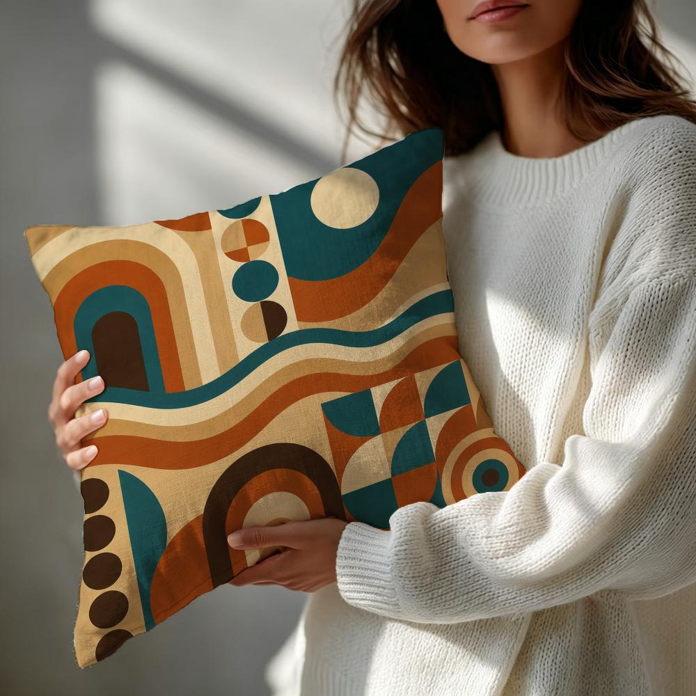 Pattern ss Retro Geometric Cushion Cover Patterned Cushion Cover Romantic Cozy Home Sofa Decoration