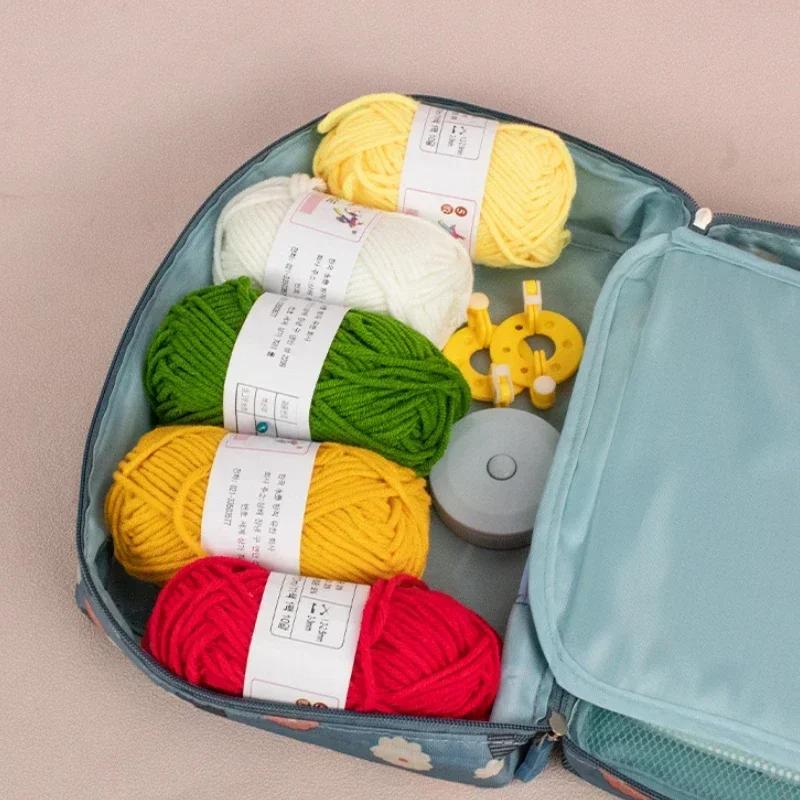 Набор крючков для вязания крючком DIY швейные инструменты с сумкой стальные иглы с большим ушком тупые маркеры эргономичная ручка цветные крючки