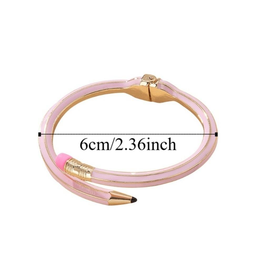 Shiny Glitter Pencil Bangle Trendy Fashion Cuff Bracelet Cute Cross Enamel Bracelet  Daily