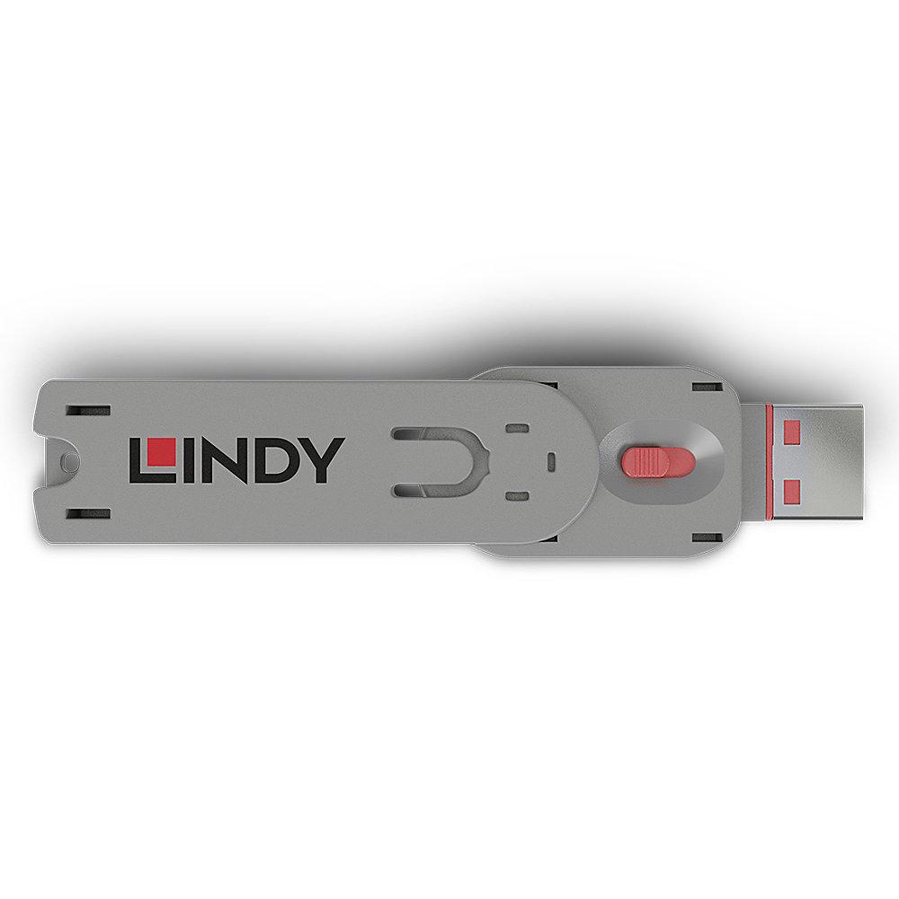 Lindy 40620 Usb-A Port Blocker Pink Abs Lock Key 1Pc.
