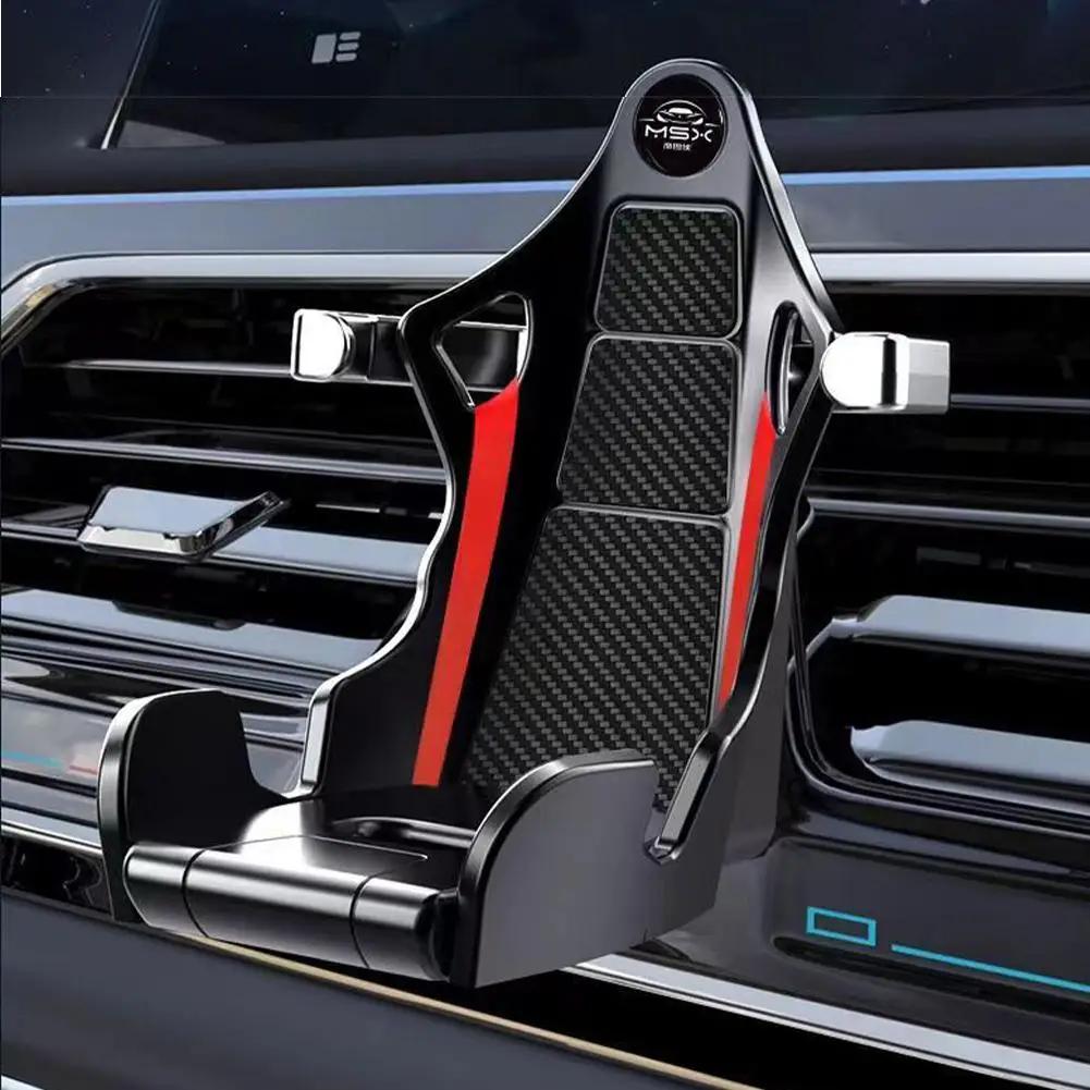 Новый дизайн Креативный держатель для телефона на гоночное сиденье Recaro Универсальный вентиляционный клапан Устойчивый ударопрочный автомобильный держатель для навигации Украшение