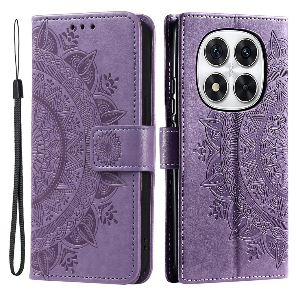 For Xiaomi Redmi Note 14 Pro 4G Stand Case Imprinted Totem PU Leather Wallet Phone Cover