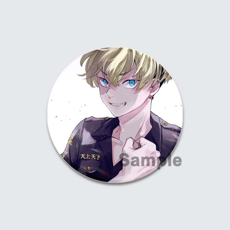32/44/58mm Tokyo Revengers Brooch On Backpack Handmade Round Badges Anime Icon Badges for Clothes Hat Gifts Lapel Pins Accessories