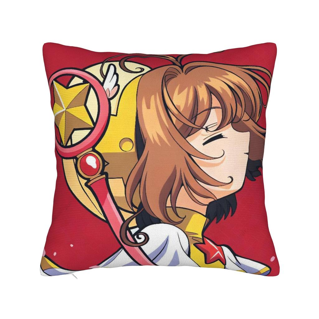 Pillow Case Sakura Magical Cartoon Anime Design Pillow Cover For Couch Sofa Bedroom Morden Pillowcases