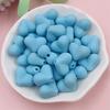 Creative Mobile Phone Chain 9 Color Making Materials Solid Color DIY Jewelry Accessories Creative Fashion Rubber 30Pcs 15x11mm Beads Heart