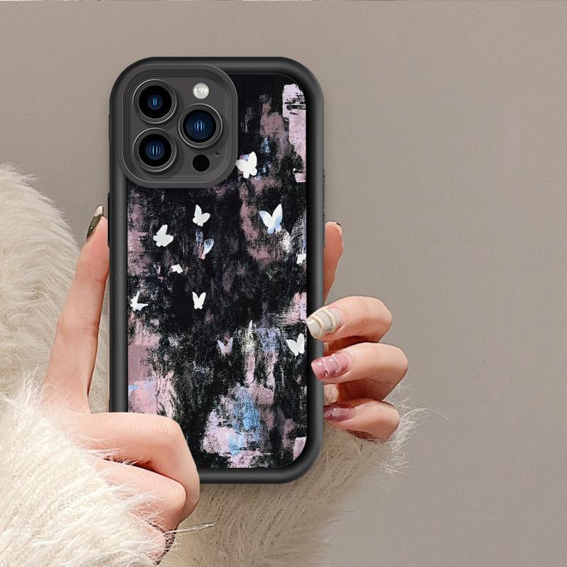 Модный чехол с принтом бабочки, гибкий мягкий силиконовый чехол из ТПУ, полная задняя крышка для Xiaomi Redmi Samsung Infinix