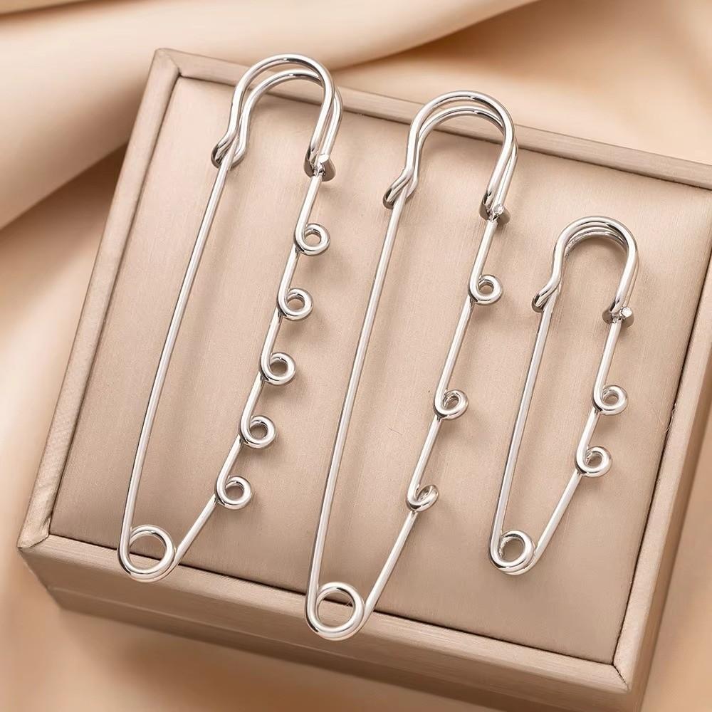 Серебряные булавки-броши для безопасности DIY подвески Коннекторы с множеством отверстий Брошь с отверстиями Фурнитура Аксессуары Броши Украшение для платья