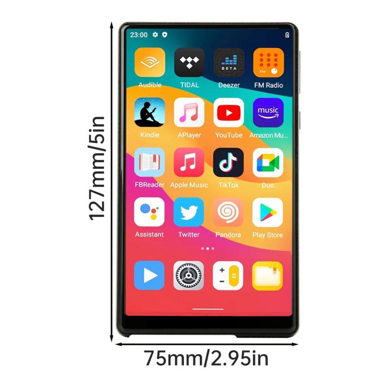 Мини WiFi MP4-плеер Android 11 5.0" IPS сенсорный экран 1080P видео Bluetooth MP3-плеер Поддержка Spotify/Pandora/Tidal/Deezer