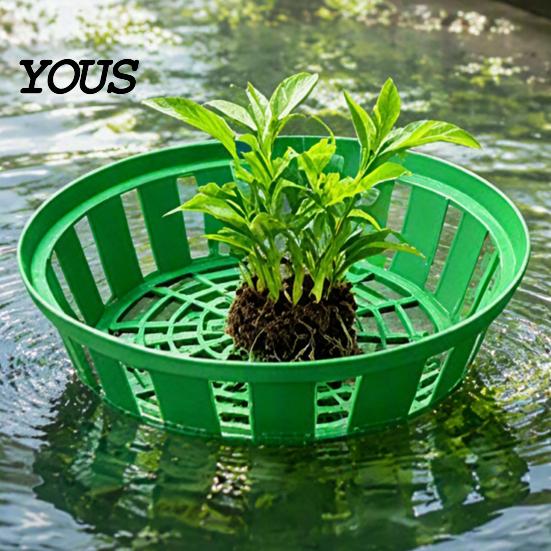 Fish Tank Aquatic Holders Hydroponic Planter Basket, Plant Grow Slotted Plastic Planter, Round And Square Pond Baskets Holder for Ponds Aquariums