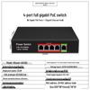 POE Гигабитный коммутатор с питанием 48 В, от 4 до 24 портов, Совместим с Hikvision и Dahua