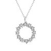 S925 Sterling Silver Micro-Inlaid Circle Geometric Necklace Women's Fashion Clavicle Chain Silver Necklace