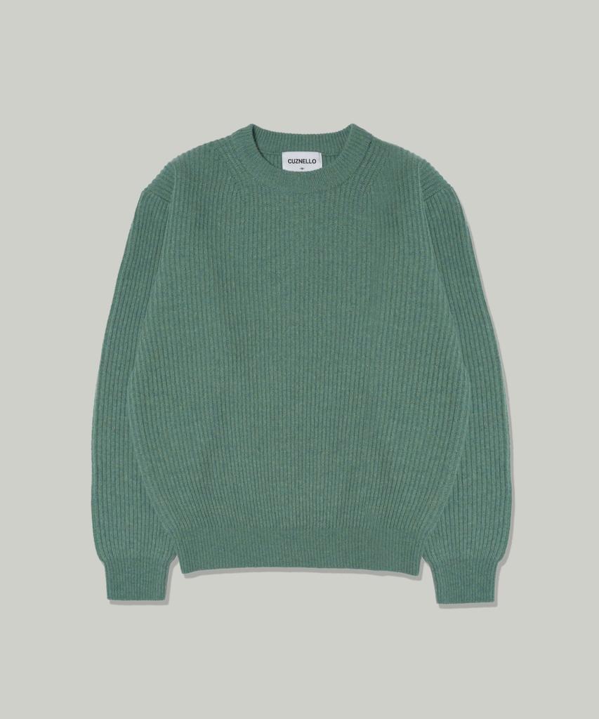CUZNELLO Rough Crewneck Knit_Jade