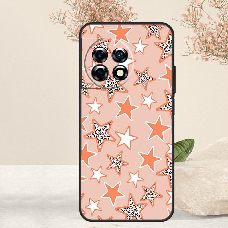 Преппи звезды молния розовый Чехол Для OnePlus 15 13 12 11 13T 13R 15R 10R 10T 8T 9 10 Pro Nord 5 CE 4 3 Lite N20 N30 Обложка