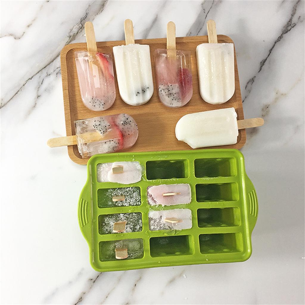Новые летние хиты продаж Инструменты для мороженого с деревянными палочками Силиконовые формы для мороженого на палочке Индивидуальная мини-силиконовая форма для мороженого на палочке