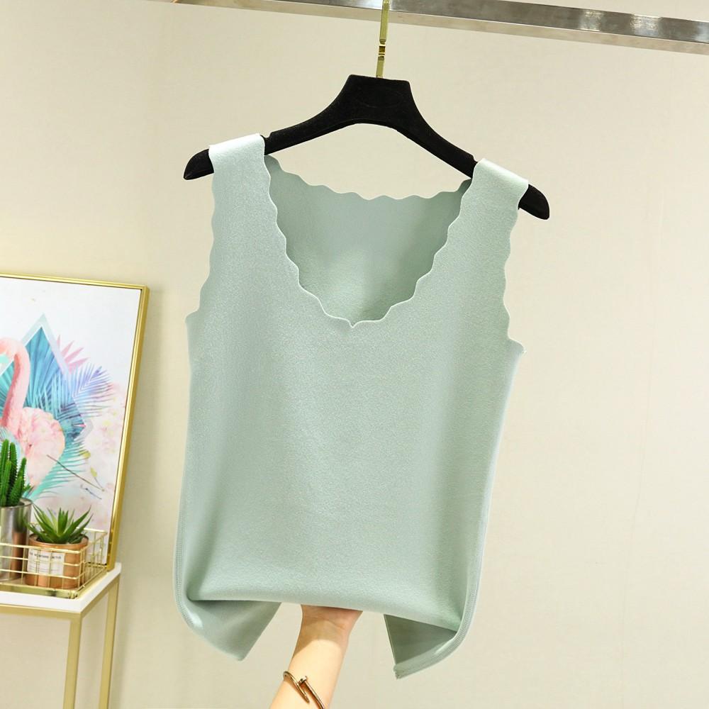 Бесшовное термобелье Dralon, топы с v-образным вырезом, осень-зима, утепленные топы на бретелях, базовый жилет