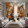 2 шт. HD Country Thanksgiving Senior Cabin Sunflower Garden занавеска Желтая завязка цифровая печать занавеска Home Decor стиль Decora