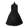 Medieval Gothic Black Dress for Women, Halloween Costume Cosplay Renaissance Renaissance Elegant Long Gown