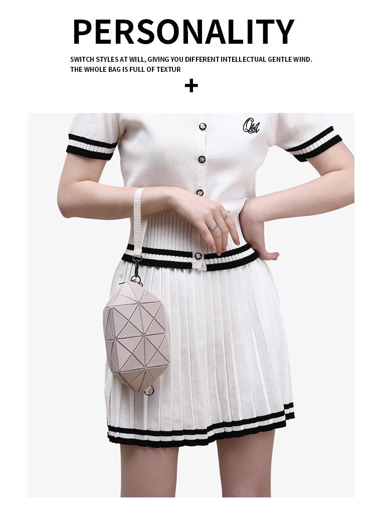 2025 Геометрическая ромбовидная сумка кроссбоди-ракушка с кошельком для монет