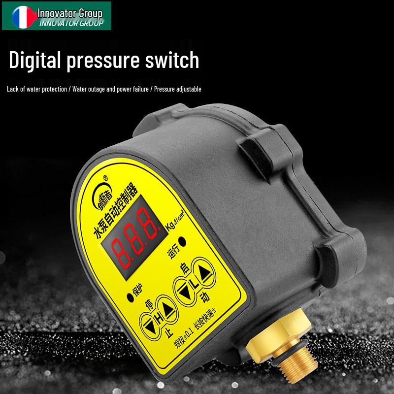 Fully Automatic 220V Electronic Pressure Switch for Household Water Pumps with Smart Digital Display and Adjustable Settings