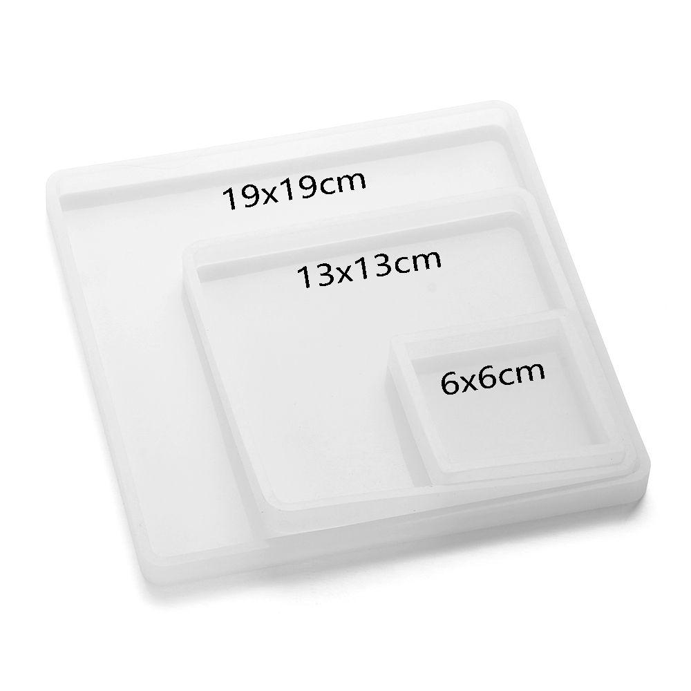 Pendant Agate Silicone Cup Mad Coaster Mold Jewelry Making Mould Epoxy Resin Casting Molds Square