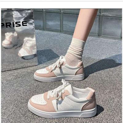 Женская белая обувь, балетки, классическая повседневная спортивная летняя новая дышащая модель на шнуровке