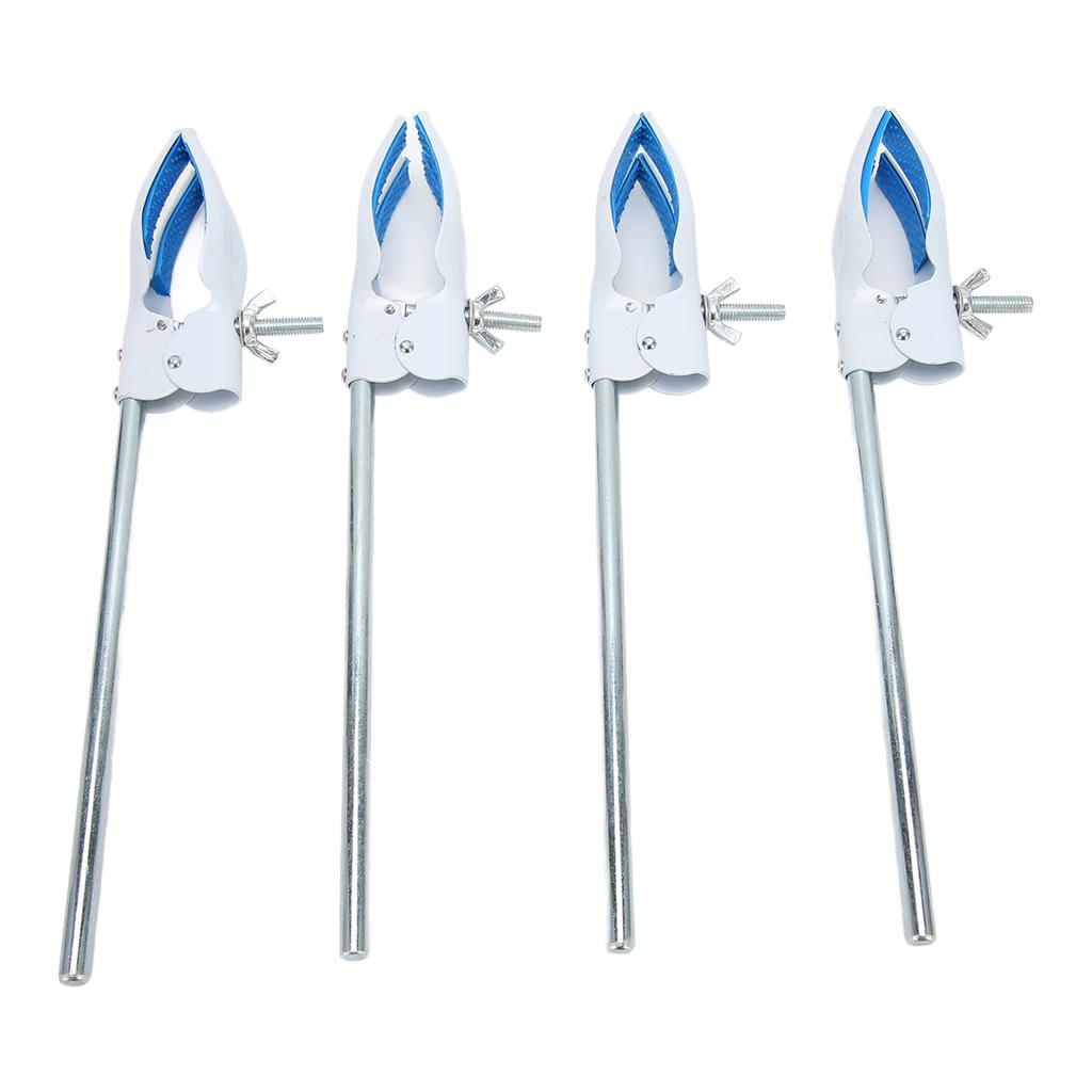 4 шт. лабораторный зажим с 4 зубцами и резиновым покрытием, профессиональный лабораторный зажим из нержавеющей стали для