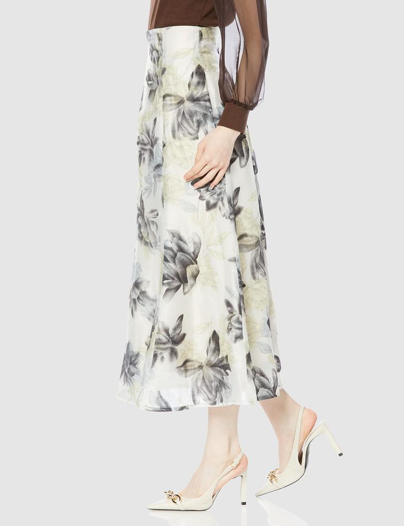 Jill by Jill Stuart Women's Flocked Flower Skirt, Yellow, Size M