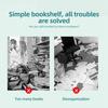 5-ярусная книжная полка 8 ячеек для хранения Высокий книжный шкаф полка Собранная отдельно стоящая вертикальная стойка для хранения для спальни гостиной