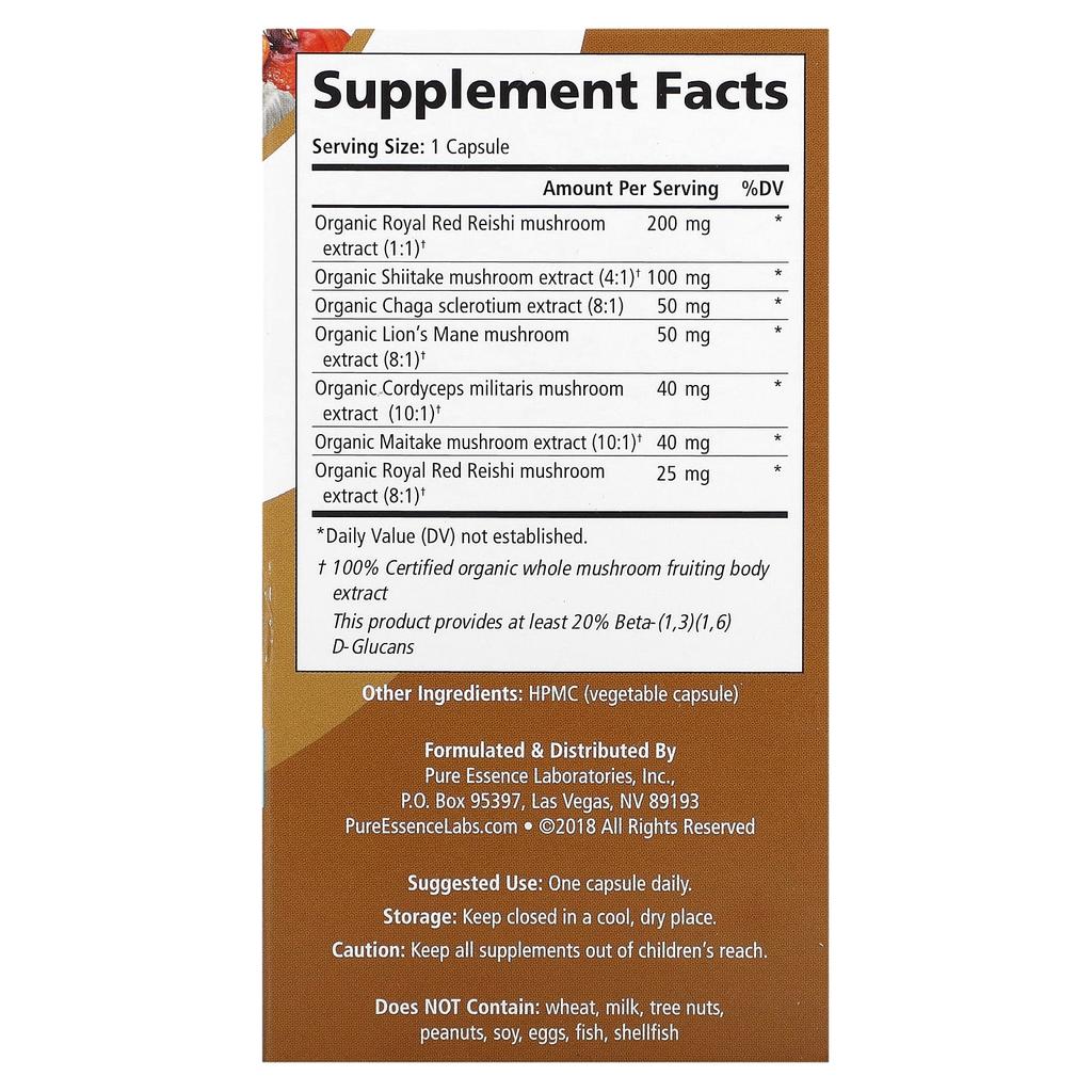 MyPure, Mycomune 4X, 60 Vegetable Capsules