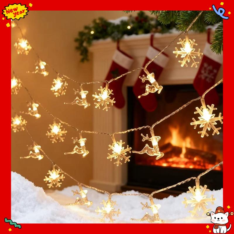 Christmas Tree Light String Deer Shaped Decorative Light Battery Powered,new Year Lamp,new Year Decoration,Indoor Holiday Decoration