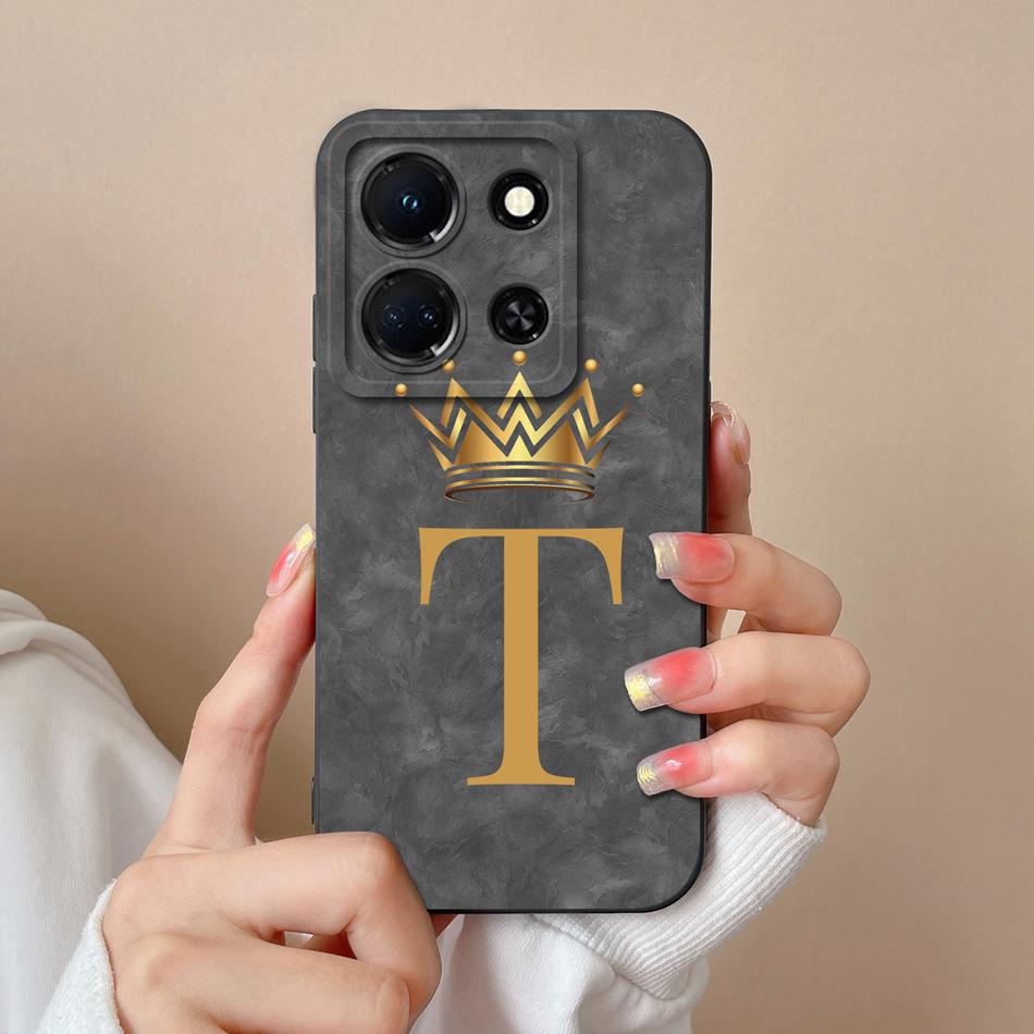 Чехол для телефона Infinix Note 30 Pro 30i 30 VIP Милый Панда Буквы Мягкий Высококачественный Жидкий Силикон Ударопрочный Чехол для Пары