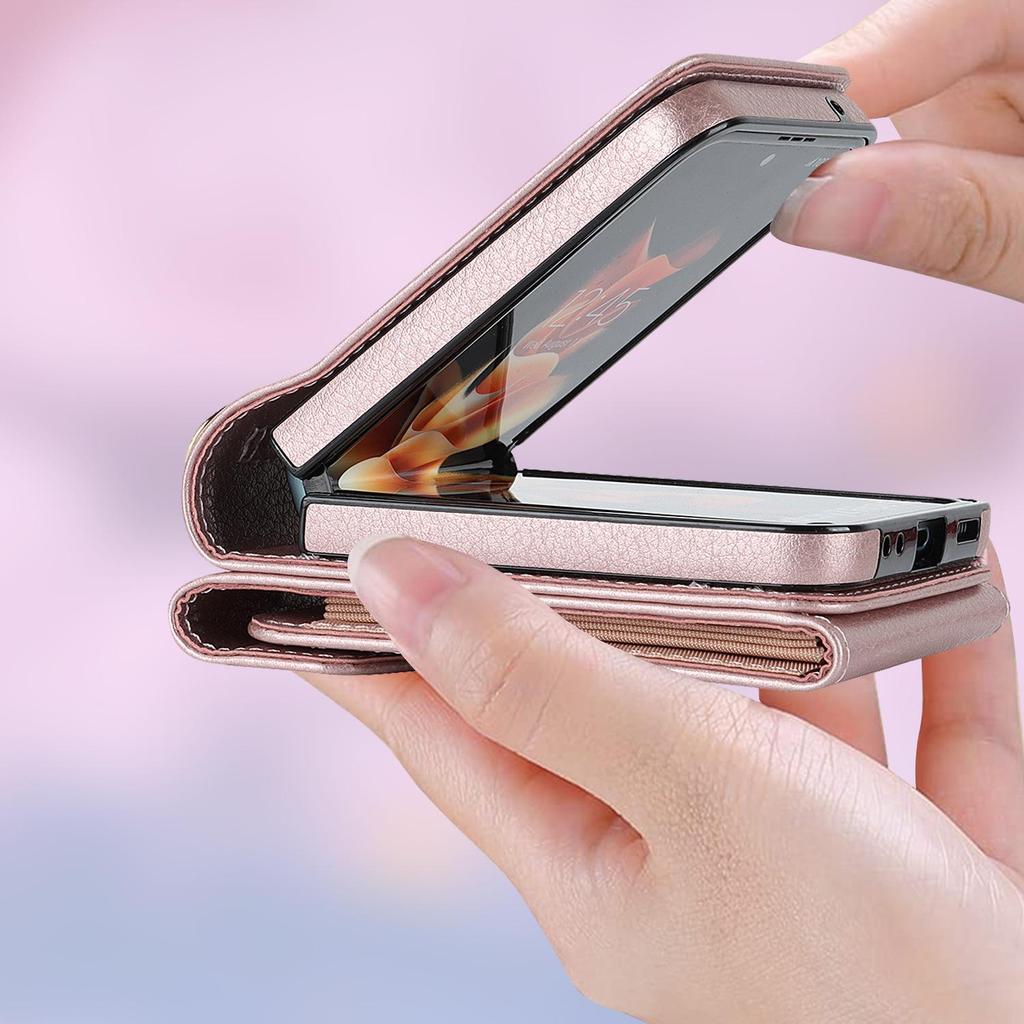 Складной чехол через плечо Z Flip6 с отделением для карт для Samsung Flip4 — креативный многофункциональный защитный чехол